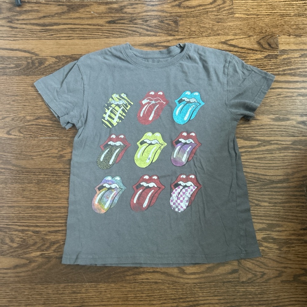 Rolling Stones grey multi color tee